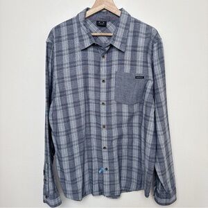 Oakley Mens Large Plaid Button Up Casual Shirt CN
